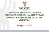 Presentación de PowerPoint - Yucatán · 2. Ocupación Hotelera en la Ciudad de Mérida (Acumulado) •Durante el periodo enero-mayo de 2017, el acumulado del porcentaje general