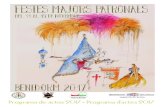 Programa de actos 2017 - Benidorm · Programa SETMANA CULTURAL Festes Mayors Patronals 2017. 12 hores: Concert Extraordinari Festes Majors Patronals a càrrec de la Societat Musical
