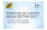 CAJA DE SALUD CORDES REGIONAL COCHABAMBA · 2020. 6. 3. · *La Caja de salud CORDES Regional Cochabamba tiene como visión prestar atención integral de salud de alta calidad dentro