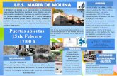 I.E.S. MARIA DE MOLINA ADMISIÓN - Comunidad de Madrid · espíritu crítico, valorar el trabajo bien hecho, desarrollar valores como la tolerancia, el respeto, la solidaridad y el