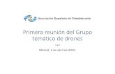 Primera reunión del Grupo temático de drones · Algunas propuestas de objetivos para el grupo temático Constituirse como una referencia en plataformas de teledetección basadas