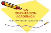 ORIENTACIÓN ACADÉMICA...1 ORIENTACIÓN ACADÉMICA I.E.S. TARTESSOS- Curso 2015-2016 Pilar Fdez. Beato – Orientadora educativa