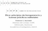 Ética: principios de transparencia y buenas prácticas ...seminariorevistas.ucn.cl/wp-content/uploads/2018/10/Vivienne-Bachelet-COPE.pdfmanejo de reclamos por faltas a la ética,