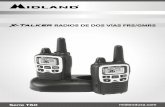 Modelo Serie T60 - midlandusa.com · BELT CLIP LOCK TAB BELT CLIP LATCH INSTALACIÓN DE BATERÍA ... permitirá escuchar un sonido para que pueda ajustar el nivel de volumen del radio