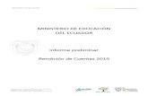 MINISTERIO DE EDUCACIÓN DEL ECUADOR Informe preliminar ... · UTPL Universidad Técnica Particular de Loja VIH Virus de inmunodeficiencia humana VVOB Asociación Flamenca de Cooperación
