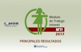 Módulo de Trabajo Infantil 2017. Principales resultados€¦ · Nacional • El INEGI presenta los resultados del Módulo de Trabajo Infantil 2017 (MTI 2017) levantado en el cuarto