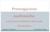 Presentació de la informació en l’entorn Windows Microsoft Powe · 2009. 9. 15. · Obrir una presentació. Per a obrir una presentació podeu fer: Anar al menú Archivo i seleccionar