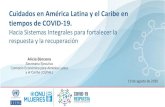 Cuidados en América Latina y el Caribe en tiempos …...Cuidados en América Latina y el Caribe en tiempos de COVID-19. Hacia Sistemas Integrales para fortalecer la respuesta y la