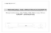 LTRA HD ray Disc UDP 205(EU) - OPPO Digital UK · PDF file manual de instrucciones lÉalo detenidamente antes de la puesta en funcionamiento reproductor ultra hd blu-ray disc udp-205(eu)