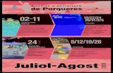 Agenda JULIOL PORQUERES - Revista de Girona JULIOL... · 2018. 6. 29. · Juliol-Agost 2018 · 2, 3, 4 i 5 de juliol. 20 h. FUTBOL PLATJA (ﬁ ns a 13 anys) · 9 de juliol. 20 h HANDBOL