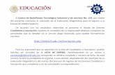 inscripcion - cbtis123.edu.mx · El Centro de Bachillerato Tecnológico industrial y de servicios No. 123, por medio del presente comunica el resultado de la Evaluación Diagnóstica