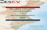 RESUMEN EJECUTIVO: VALORACIONES Y ... Resumen Ejecutivo 2018: Valoraciones y Recomendaciones IV Se ha