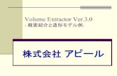 Volume Extractor Ver.3 · 2020. 1. 17. · Volume Extractor 3.0 は・・・ n Volume Extractor 3.0（VE3）は、2D画像から3D画像を 作成・表示し、編集するアプリケーション