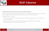 BOP Cáceres · 2018. 2. 21. · 2 / 9 Boletín Oficial de la Provincia de Cáceres Identificación y acceso Acceda a la sede electrónica: e identifíquese con su certificado digital
