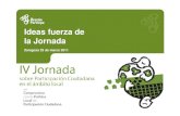 Ideas fuerza de la Jornada - Aragonaragonparticipa.aragon.es/sites/default/files/conclusiones.pdf · Un compromiso con la Política Local de Participación Ciudadana D.Salvador Plana,