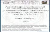 Aprendizaje organizacional en las organizaciones no ...157.92.136.59/download/tpos/1502-0127_BottaNN.pdf · Aprendizaje organizacional en las organizaciones no gubernamentales: planificación