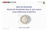 Sala de Situación Alerta de Pandemia fase 5, por nuevo virus Influenza A (H1 N1) · 2015. 11. 11. · El “nuevo”virus Influenza A (H1 N1) Fuente: * Especial report:How severe
