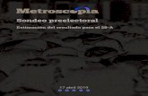 Sondeo preelectoral - Metroscopiametroscopia.org/wp-content/uploads/2019/04/PRE... · recoge este sondeo de Metroscopia, cabría concluir que: PP y PSOE prácticamente intercambia-rían