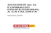 DOSSIER de la FORMACIÓ PROFESSIONAL A …11 ANNEX 3 CORRESPONDÈNCIA DE L’OFERTA AMB EL MERCAT DE TREBALL Oferta de cicles formatius de grau mig a Catalunya1 20012008 A.C. Agràries