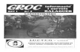 Revista GROC. Balaguer. Lleida · 2015. 6. 23. · CROC GROC C/. Sant d' Tel. "22.73 orrspr ROMZU EXEMPLARS Publicitat Editorial An breus CARNESTOLTES-87 BALAGUER DIES 23, 25, 28