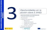 Oportunidades en la acción clave 2 (KA2) ERASMUS · 2014. 10. 11. · ERASMUS + Asociaciones para la cooperación entre Instituciones Educación superior Terceros países Asociaciones