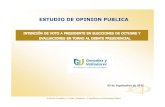 ESTUDIO DE OPINION PUBLICA · 1. INTENCIÓN DE VOTO A PRESIDENTE EN ELECCIONES DEL 25 DE OCTUBRE CANDIDATOS CON MAYOR INTENCIÓN DE VOTO 35,6% 28,2% 23,1% González y Valladares -