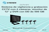 CCTV-971 V0.0 MI - sterenlatam.com · 12” y DVR con DD de 500 GB. Por favor, revíselo completamente para estar seguro de cómo utilizar apropiadamente el producto. Para apoyo,