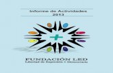 Fundación LED · Fundación LED – Libertad de Expresión + Democracia Informe de actividades 2013 3 2013 fue un año importante para nosotros también por otros motivos. En el