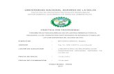 UNIVERSIDAD NACIONAL AGRARIA DE LA SELVA · 2017. 3. 22. · facultad de recursos naturales renovables departamento acadÉmico de ciencias ambientales prÁctica pre profesional parametros