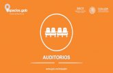 AUDITORIOS - gob.mx · Auditorio Eugenio Méndez Docurro. 4 CUENTA CON: • Butacas fijas en tres segmentos • Proyector y pantalla • Red inalámbrica • Cabina • Micrófono