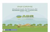 TABLA CONTENIDO · La Audiencia Púbica Nacional de Rendición de Cuentas de la Agencia de Desarrollo Rural -ADR- se llevó a cabo el 4 de diciembre de 2018, entre las 9:00 a.m. y