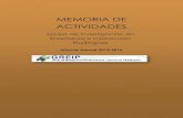 ACTIVIDADES MEMORIA DE - UAB Barcelona...4 ACTIVIDADES EN CURSO 1. PROYECTOS Proyectos de investigación en curso 2015 – 2016 (miembros GREIP como IP) Los Docentes como Agentes Transformadores