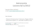 Astronomia Lezione 8/11/2012oberon.roma1.infn.it/alessandro/astro2012/mdp_8_11.pdf · 2012. 11. 9. · SS qg R OPD : sfera e paraboloide Campo di vista (exag.) = 30 deg ricordiamo