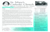 St. Mary’s Catholic Church - storage.googleapis.com€¦ · Clases Pre-Bautismales: Son el 19 de Agosto a las 9 a.m. Deben ... de Arroyo Blanco y Jatibonico y San Jose de Majagua