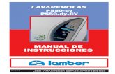 MANUAL DE INSTRUCCIONES - Lamber · manual de instrucciones lavaperolas p550-dy p550-dy-cv rev.11-2017rev.12-2019 leer y mantener estas instrucciones
