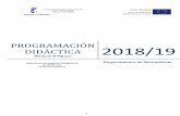 Departamento de Matemáticas Educación …iesjuandopazo.es/Wpa/wp-content/uploads/2018/11/12...2018/11/12  · 2.2.SECUENCIA Y TEMPORALIZACIÓN DE LOS CONTENIDOS Bloque 1. Procesos,