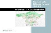Salut als districtes 2015. Horta-Guinardó · certa estabilització d’ambdós paràmetres als darrers 3 anys (2013-2015). L’envelliment de la població d’Horta – Guinardó