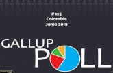 # 125 Colombia Junio 2018 · telefonía fija y 60 telefonía celular) , Barranquilla 200 encuestas (140 telefonía fija y 60 telefonía celular) y Bucaramanga 200 encuestas (148 telefonía