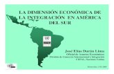 LA DIMENSIÓN ECONÓMICA DE LA INTEGRACIÓN EN AMÉRICA … · Esquema de la Presentación • El entorno regional • ¿Qué es la Integración? • Las Uniones Aduaneras en Suramérica