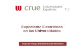 Expediente Electrónico en las Universidades...Impulso de la adecuación al ENI •Suplemento Europeo al Título Electrónico (SET-e) –Versión 1.0 publicada en febrero de 2014 –Próxima