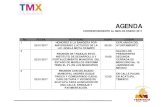 AGENDA - transparenciamorelos.mx · 2017. 3. 10. · agenda correspondiente al mes de enero 2017 no. fecha actividad hora lugar 1 02/01/2017 honores a la bandera por aniversario luctuoso