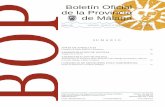 Boletín Oficial de la Provincia de Málaga Número 36 · 2017. 10. 24. · Número 36 BOLETIN OFICIAL DE LA PROVINCIA DE MALAGA — 21 de febrero de 2003 Página 39# Hace saber:Que