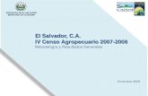 El Salvador, C.A. IV Censo Agropecuario 2007-2008...Censos y Encuestas Agropecuarios; Volumen 1 Programa Mundial del Censo Agropecuario 2010. Pág. 3. Roma 2007 A.2 Antecedentes 174,204