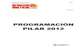 PROGRAMACIÓN PILAR 2012 - Aragón Musical · 2012. 9. 24. · Del 3 al 21 de octubre. Horario durante las Fiestas del Pilar de 10:00 a 14:00 h. y de 17:00 a 21:00 h. 10:00 h.: Exposición: