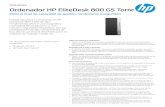 Ordenador HP EliteDesk 800 G5 Torreordenador. Mantenga en funcionamiento las protecciones de seguridad críticas y evite cambios no deseados en los ajustes de seguridad con HP Sure