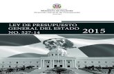 Ministerio de Hacienda Dirección General de Presupuesto · PRESUPUESTO 2015. Transferencias Corrientes a las Asociaciones Sin Fines de Lucro ( ASFL) Correspondiente al Presupuesto