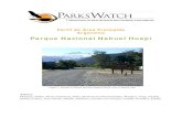 Parque Nacional Nahuel Huapi - ParksWatch · 2007. 1. 3. · El Parque Nacional Nahuel Huapi, de 710.000 hectáreas, es el primer parque nacional de Argentina, a raíz de la donación