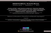 HISTORIA NATURAL HISTORIA NATURAL Tercera Serie Volumen 1 2011/5-16 HISTORIA NATURAL Tercera Serie Volumen
