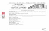 HONORABLE SENADO - PROVINCIA DE CORRIENTES · 2014. 10. 3. · Honorable Senado - Provincia de Corrientes 20ª Sesión Ordinaria del 25 de septiembre de 2014 VERSIÓN TAQUIGRÁFICA