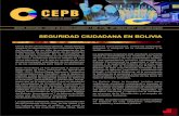 SEGURIDAD CIUDADANA EN BOLIVIA - Inicio · 2014. 2. 10. · que es necesario contar con una nueva Ley de Seguridad Ciudadana más práctica y efectiva, traducida además en políticas